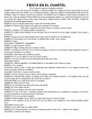 Obra de teatro Fiesta en el cuartel