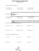 EJERCICIOS SIMPLES PARA LA CASA DE Matematicas