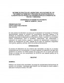 INFORME DE PRACTICA DE LABORATORIO, APLICACIONES DE LOS TRATAMIENTOS TERMICOS Y PROCESOS DE GELIFICACION EN LA ELABORACION DE PRODUCTOS AGROINDUSTRIALES (CONSERVAS DE FRUTAS Y VERDURAS)