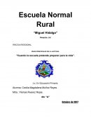 Cuando la escuela pretende preparar para la vida