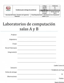 Laboratorios de computación salas A y B. Página 1