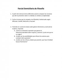 Parcial domiciliario de filosofía. Página 1