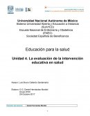 La evaluación de la intervención educativa en salud