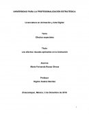 Los efectos visuales aplicados en la Animación