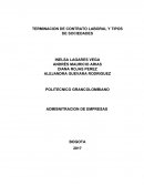 TERMINACION DE CONTRATO LABORAL Y TIPOS DE SOCIEDADES