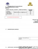 INFORMACIÓN DEL PLAN DE NEGOCIO DATOS GENERALES DEL PLAN DE NEGOCIO