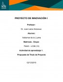PROYECTO DE INNOVACIÓN I