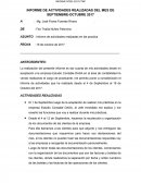 Informe de actividades realizadas en las practica