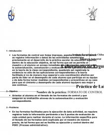 Formatos de control. Página 1
