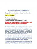 ANALISIS DEL MERCADO Y COMPETENCIA. Ejemplo de nomenclatura para entregar en archivo Word