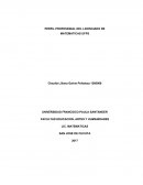 PERFIL PROFESIONAL DEL LICENCIADO DE MATEMATICAS UFPS