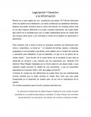 Legislacion y Derecho a la Información