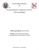 Practica 1: Presentación electrónica “Conceptos Básicos de las Bases de Datos”