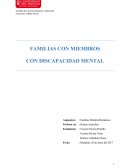 FAMILIAS CON MIEMBROS CON DISCAPACIDAD MENTAL