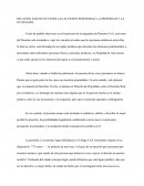 RELACIÓN EXISTENTE ENTRE LAS ACCIONES POSESORIAS, LA PROPIEDAD Y LA OCUPACIÓN.