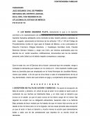 Como se da la Contestacion de manda de alimentos