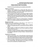 Ensayo de la Publicidad institucional