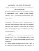 LA RELIGIÓN, Y LOS DERECHOS HUMANOS?