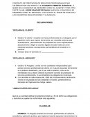 Contrato de prestación de arrendamiento