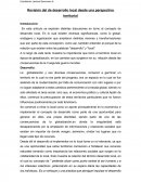 Revisión del de desarrollo local desde una perspectiva territorial