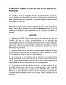 Ministerio Público en turno de esta Ciudad de Sahuayo Michoacán.
