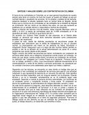 SINTESIS Y ANALISIS SOBRE LOS CONTRATISTAS EN COLOMBIA