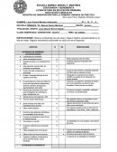 REGISTRO DE OBSERVACIÓN PARA LA PRIMERA JORNADA DE PRÁCTICA