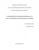 LA ADMINISTRACIÓN DE LA ASEGURADORA INTERNACIONAL S, A. DE DAVID Y EL FUNCIONAMIENTO DE LAGESTION HUMANA EN LA EMPRESA