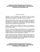 CAMPAÑA DE SENCIBILIZACION EN CONTRA DE LA EXPLOTACION SEXUAL DE NIÑOS, NIÑAS Y ADOLECENTES