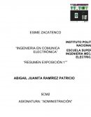 RESUMEN EXPOSICIÓN ADMINISTRACIÓN