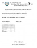 Ensayo SEMINARIO DE FUNDAMENTOS DE PSICOANÁLISIS I