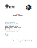 Español Actividad integradora