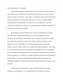 Cuales son los Tipos de aprendizaje y los contenidos.