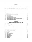ANTECEDENTES HISTÓRICOS DE LA LEGISLACIÓN FAMILIAR EN LOS ESTADOS UNIDOS MEXICANOS