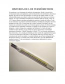 Termómetros HISTORIA DE LOS TERMÓMETROS