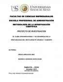EL CLIMA ORGANIZACIONAL Y SU INCIDENCIA EN LA RENTABILIDAD DEL RESTAURANTE AROMAS Y SABORES