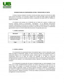 TEST INFORME PRUEBA DE COMPRENSIÓN LECTORA Y PRODUCCIÓN DE TEXTOS