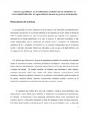 Cuales son los Factores que influyen en el rendimiento academico de esxtudiantes uniersitarios