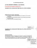 NACIMIENTO DE LA OBLIGACIÓN TRIBUTARIA EN LA VENTA DE BIENES