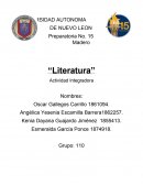 “Literatura” Actividad Integradora