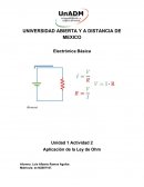 Unidad 1 Actividad 2 Aplicación de la Ley de Ohm