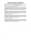 TRABAJO DE LA DESIGUALDAD DE GÈNERO
