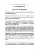 Plan nacional de desarrollo, Colombia 2014 - 2018