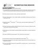 MATEMÁTICAS PARA NEGOCIOS ACTIVIDAD DE APRENDIZAJE 2