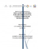 PROYECTO METODOLÓGICO EDUCACIÓN FINANCIERA PARA DESARROLLO EN EL CAPITAL HUMANO DE TIENDAS HALCÓN