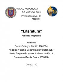 “Literatura” Actividad Integradora. Página 1