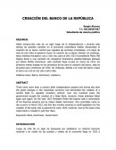 La creación del banco de la república