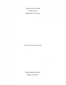 Tarea 2.2 Cómo resumir un texto. Página 1