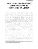 RESPUESTA DEL DERECHO INTERNACIONAL AL CONFLICTO EN YEMEN