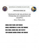 PROPUESTA DE SOLUCION A UN PROBLEMA DE COMUNICACIÓN (EQUIPO)